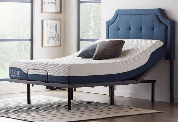 LUCID Comfort Collection Deluxe Adjustable Bed Base