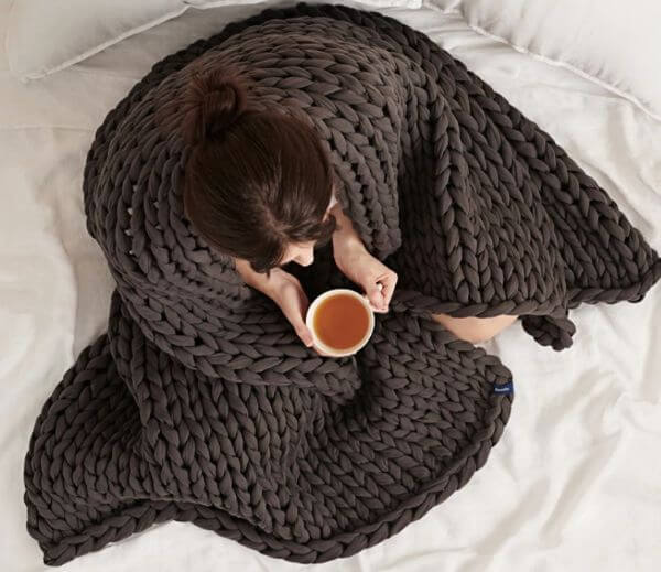 cotton knit weighted blanket